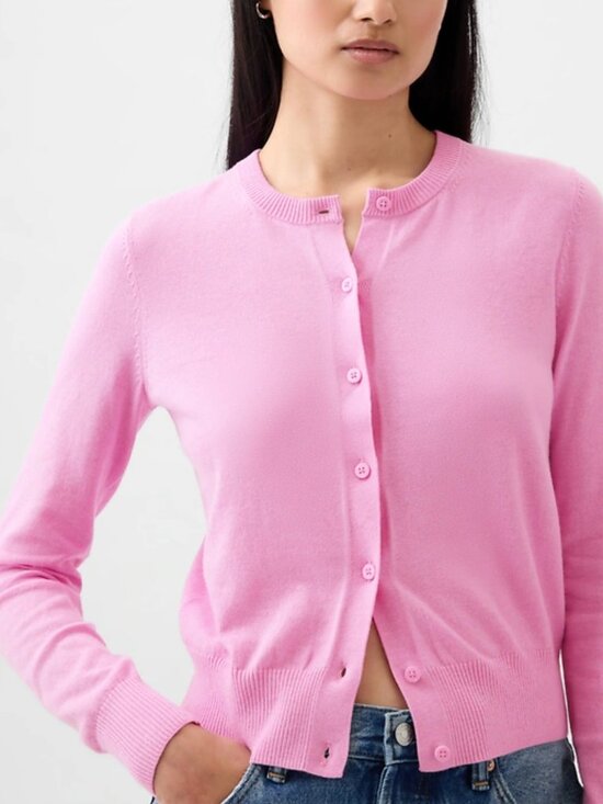GAP Sweaters - Gap Lightweight CashSoft Cardigan in Sugar Pink